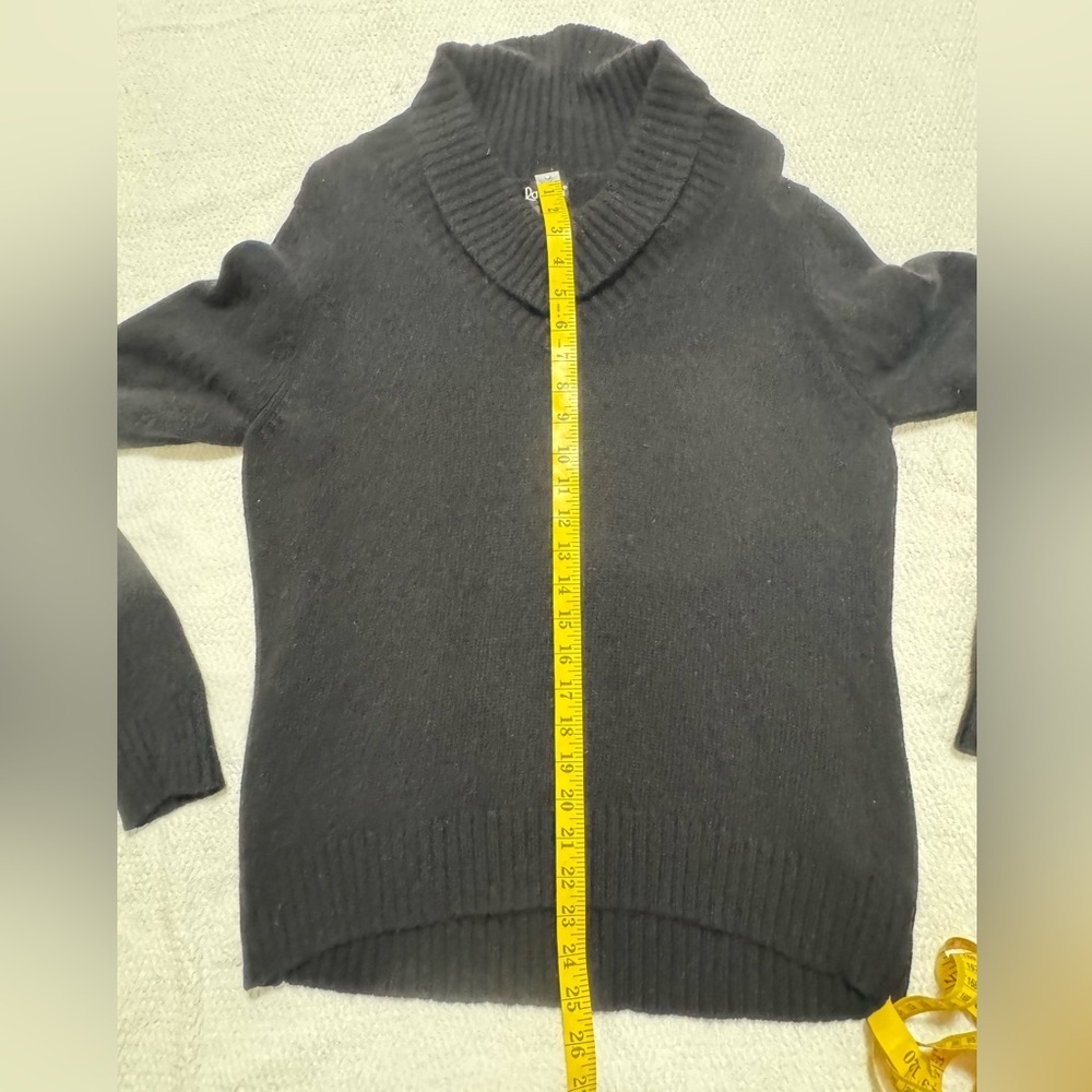 Rafaella Women Xl Black Cozy Angora/Rabbit/Lambs Wool Blend V-Neck Sweater - Picture 5 of 8